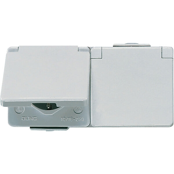 JUNG SCHUKO-Steckdose 2-fach 16A 250V waagr. 622 WW